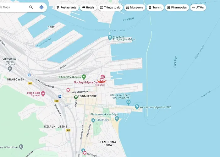 アパート Oceanview Baltyk -bezplatny Parking グディニャ